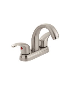 Mezcladora Lavabo 4', Satín, Nariz Curva, Palanca, ideal para lavabo, diseño sofisticado, clave 45356 - FOSET AQUA