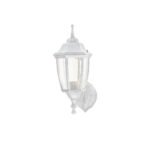 Arbotante tipo farol tradicional soportado p/exterior blanco