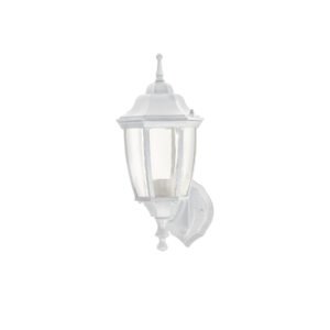 Arbotante tipo farol tradicional soportado p/exterior blanco
