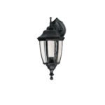 Arbotante tipo farol tradicional suspendido p/exterior negro