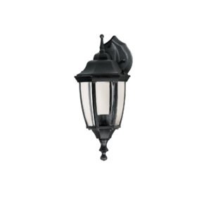 Arbotante tipo farol tradicional suspendido p/exterior negro