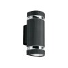 Arbotante Exterior Volteck con 2 Spots Negro - Tecnología de Montaje Flexible para Proyectos de Iluminación Exterior (Lámparas No Incluidas) (Clave 45408)
