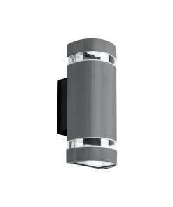 Arbotante Exterior Volteck con 2 Spots Gris - Tecnología Modular para Iluminación Personalizable en Jardines y Fachadas (Lámparas No Incluidas) (Clave 45409)