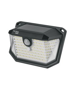 Luminario Solar VOLTECK LED 3 W con sensor de movimiento - Tecnología de iluminación ecológica para áreas pequeñas que activa automáticamente luz ante presencia humana sin costo energético (Clave 49827)