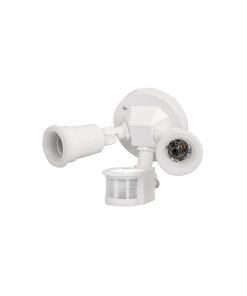 Arbotante Volteck blanco con sensor movimiento - Tecnología de iluminación automática para seguridad perimetral que activa luz solo cuando detecta presencia humana (Clave 46480)