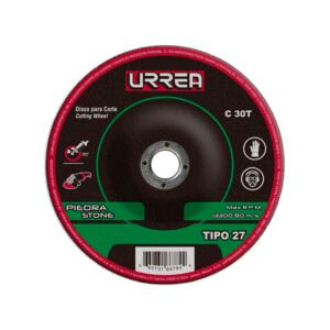 Disco abrasivo tipo 27 para piedra 9" x 1/8" Urrea ASCS09