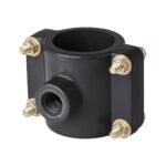 Abrazadera para toma domiciliaria PP 2' x 1/2', FOSET