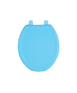 Asiento Redondo Ligero con Tapa para WC, Azul, Alta Comodidad y Resistencia, clave 40243 - FOSET BASIC