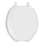 Asiento redondo para WC, abierto, blanco, AQUA