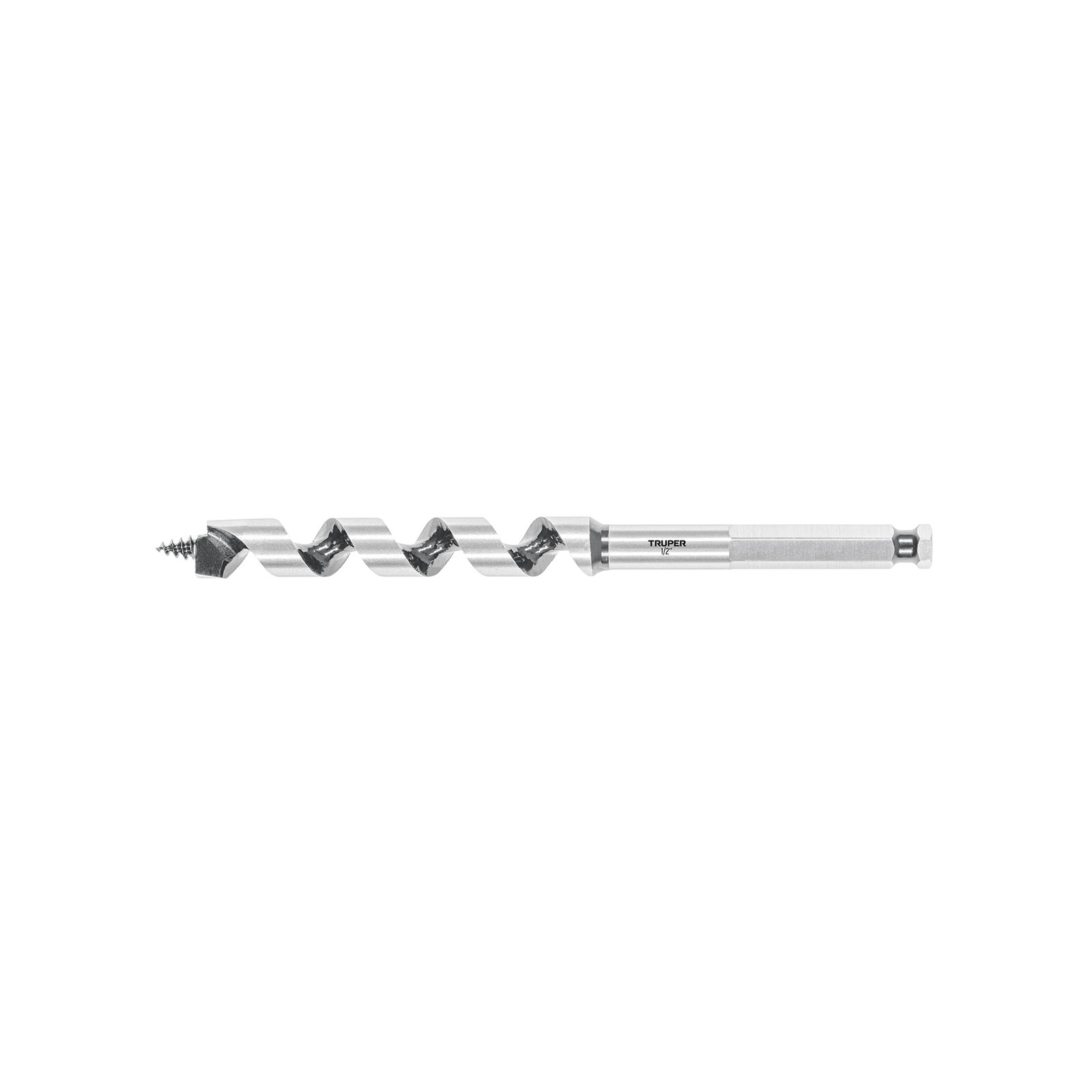 Broca Auger Tipo Berbiquí de 1/2' X 6' – Solución Compacta para Perforaciones de Precisión, Ideal para Uso Profesional, Clave 104060 – Truper