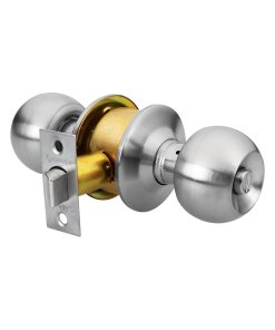 Cerradura Esfera Cilíndrico, Baño, Cromo, Blíster, Alta Durabilidad para Protección Eficiente, Marca Hermex BASIC, Clave 28056