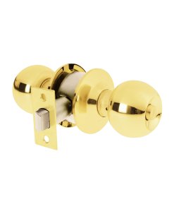 Cerradura Esfera Cilíndrico, Baño, Brillante, Blíster, Funcionalidad y Estilo Compacto, Marca Hermex BASIC, Clave 28054