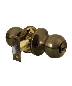 Cerradura Tipo Esfera, Tubular, Baño, Antiguo, Blíster, Alta Durabilidad para Protección Eficiente, Marca Hermex BASIC, Clave 23662