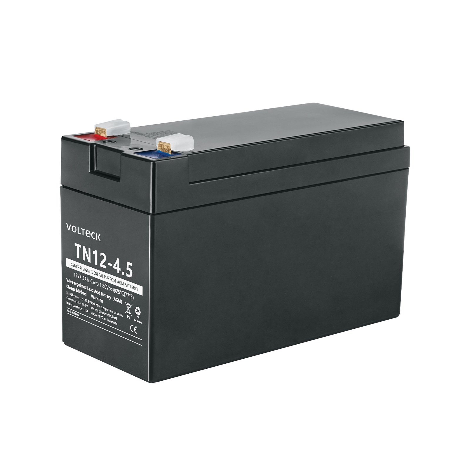 Batería Sellada Volteck de Ácido-Plomo 12Vcc 7Ah - Tecnología de Mayor Capacidad para Aplicaciones que Requieren Autonomía Extendida (Clave 45339)