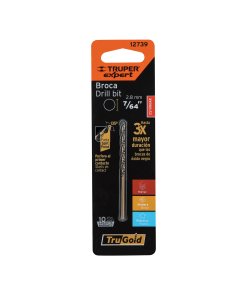 Broca HSS Trugold para Metal 7/64", perfecta para perforar metales de alta dureza, en Blíster, clave 12739 - Expert