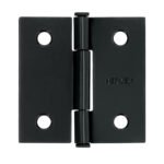 Bisagra cuadrada 2', acero negro mate, cabeza plana, HERMEX