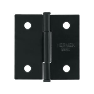 Bisagra cuadrada 2', acero negro mate, cabeza plana, BASIC