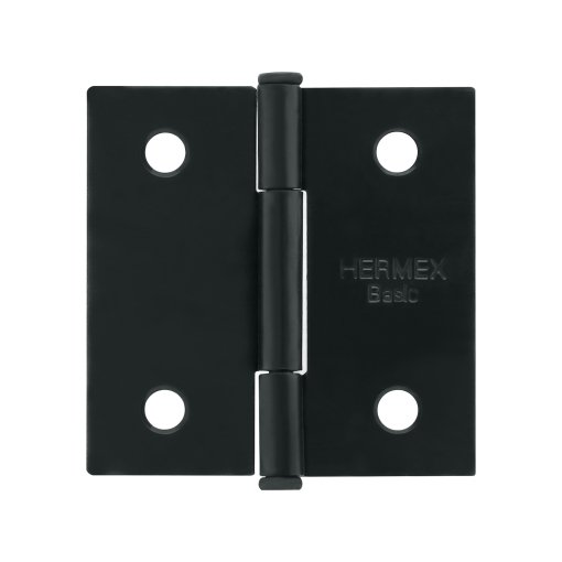Bisagra cuadrada 2', acero negro mate, cabeza plana, BASIC