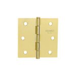 Bisagra cuadrada 2-1/2',acero latonado, cabeza plana, BASIC