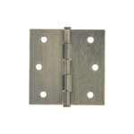 Bisagra cuadrada 2-1/2', latón antiguo, cabeza plana, BASIC
