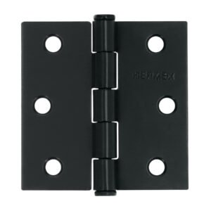 Bisagra cuadrada 2-1/2', acero negro mate, cabeza plana