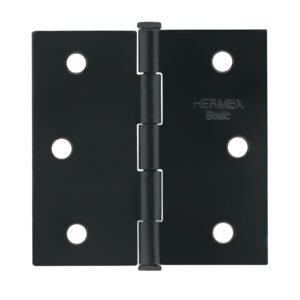 Bisagra cuadrada 2-1/2', acero negro mate cabeza plana BASIC