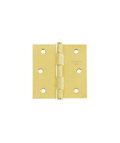 Bisagra Cuadrada de 3', Latonado, Cabeza Plana, Funcionalidad y Estilo para Conexiones de Puertas, Clave 28800, HERMEX BASIC