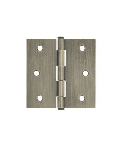 Bisagra Cuadrada 3', Latón Antiguo, Cabeza Plana, Alta Resistencia para Instalaciones Fuertes, Marca Basic Hermex, Clave 25103