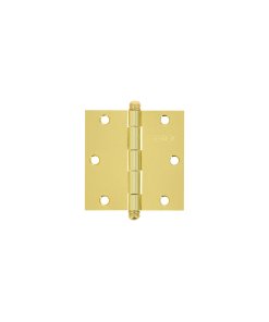 Bisagra Cuadrada 3-1/2', Latonado, Cabeza Redonda, Alta Resistencia para Instalaciones Duraderas, Marca Hermex, Clave 43233