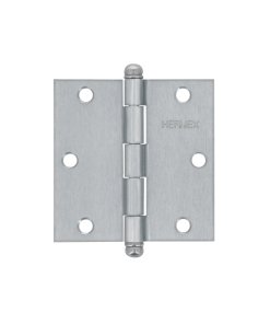 Bisagra Cuadrada 3-1/2', Satinado, Cabeza Redonda, Alta Resistencia para Instalaciones Eficientes, Marca Hermex, Clave 43257