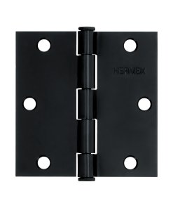 Bisagra Cuadrada 3 1/2', Negro Mate, Cabeza Plana, Alta Resistencia para Instalaciones Duraderas, Marca Hermex, Clave 46708