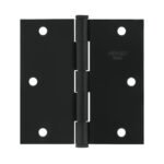 Bisagra cuadrada 3-1/2', acero negro mate cabeza plana BASIC