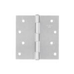 Bisagra cuadrada 4', acero satinado, cabeza plana, BASIC