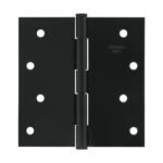 Bisagra cuadrada 4', acero negro mate, cabeza plana, BASIC