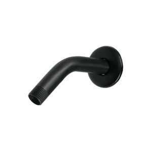 Brazo corto con chapetón para regadera, negro mate, AQUA