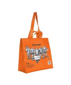 Bolsa ecológica naranja de 40 x 40 cm, bolsa reutilizable ecológica, uso práctico, Truper clave 66082.