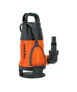Bomba sumergible plástica, 1 HP para agua sucia, confiable para drenaje de aguas residuales, TRUPER clave 12603