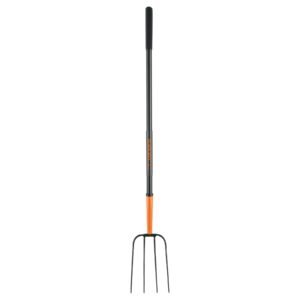Bieldo para paja, 4 dientes, mango largo de acero 48' TRUPER