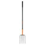 Bieldo para paja, 5 dientes, mango largo de acero 48' TRUPER