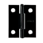 Bisagra rectangular 1-1/2x1-3/16', acero negro mate, HERMEX