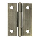 Bisagra rectangular 2 x 1-1/2', latón antiguo, HERMEX