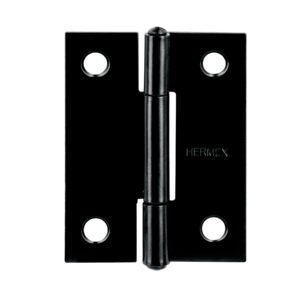 Bisagra rectangular 2 x 1-1/2', acero negro mate, HERMEX