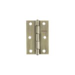 Bisagra rectangular 3 x 2', latón antiguo, HERMEX