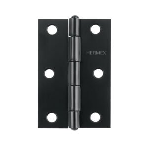 Bisagra rectangular 3-1/2 x 2-1/8', acero negro mate, HERMEX