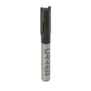 Broca para router de acero recta de 2 filos 3/8" zanco de 1/4" Urrea BR1410