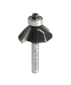 Broca para router de acero chaflán con balero 1-1/4" zanco de 1/4" Urrea BR1415