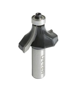 Broca para router de acero redondeadora con balero 1"  zanco de 1/4" Urrea BR1419