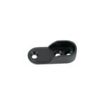 Brida negra para tubo ovalado de closet, HERMEX