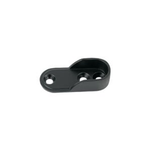Brida negra para tubo ovalado de closet, HERMEX