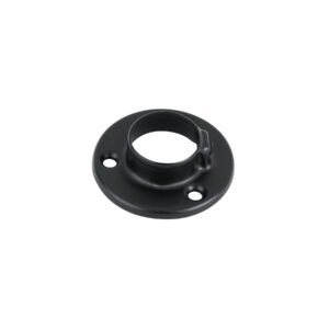 Brida negra para tubo redondo de closet, HERMEX
